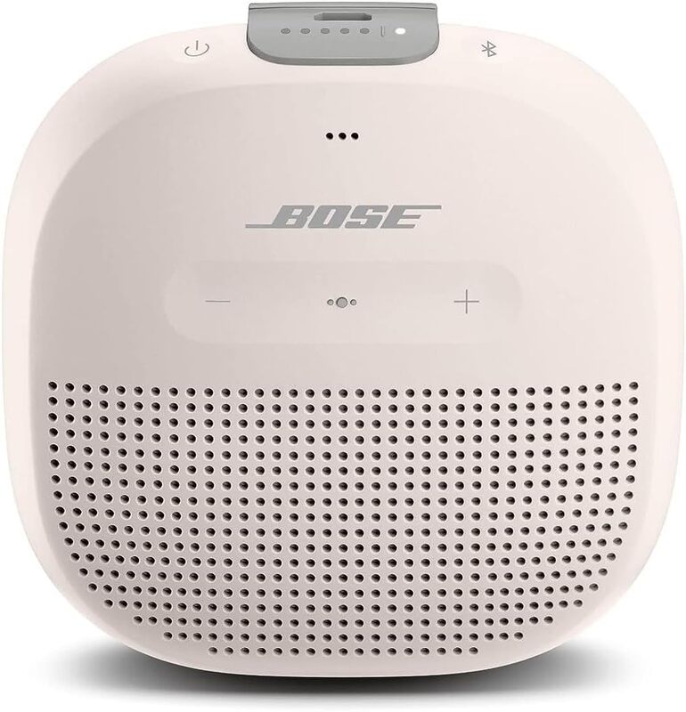 Bose SoundLink Micro, Portable Outdoor Waterproof Speaker with Wireless Bluetooth Connectivity, White Smoke